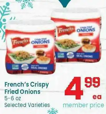 Safeway French's Crispy Fried Onions Selected Varieties offer
