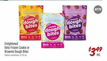 Sprouts Farmers Market Enlightened Keto Frozen Cookie Or Brownie Dough Bites offer