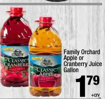 Super King Markets Family Orchard Apple Or Cranberry Juice Gallon offer