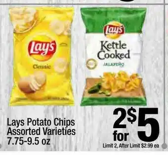 Super King Markets Lays Potato Chips Assorted Varieties offer