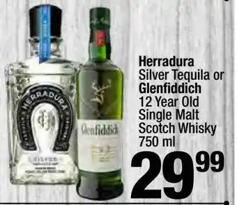 Super King Markets Herradura Silver Tequila Or Glenfiddich 12 Year Old Single Malt Scotch Whisky offer