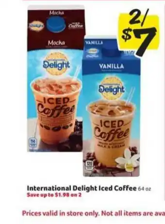 Winn Dixie International Delight Iced Coffee offer