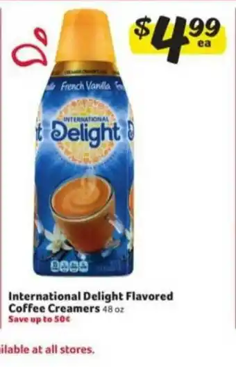 Winn Dixie International Delight Flavored Coffee Creamers offer