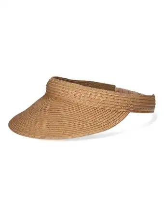 Walmart Time and Tru Women's Flat Visor, Beige offer