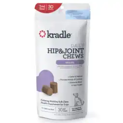 Walmart Kradle Calming Hip & Joint Soft Chews, Dog Mobility Support, Chicken Flavor, 30 Count offer