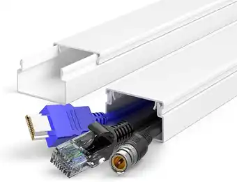 Walmart Delamu Cord Hider, 34in Cable Covers 2X L17 W0.95 H0.55in offer