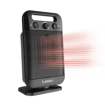 Walmart Lasko MyHeat-GO 12 Oscillating Ceramic Space Heater with Thermostat, Black, CD12100, New offer