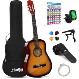 Walmart Moukey Acoustic Guitar for Beginner 38 Kid Adult Starter Kit with Accessories, Sunburst offer