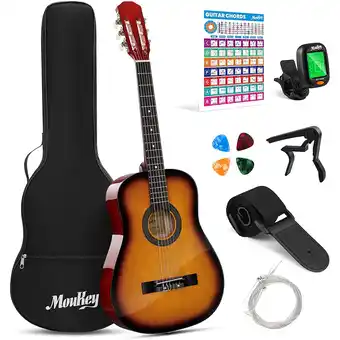Walmart Moukey Acoustic Guitar for Beginner 38 Kid Adult Starter Kit with Accessories, Sunburst offer