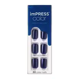 Walmart KISS imPRESS Press on Nails, Frosting, White, Short Squoval, 30 Count offer