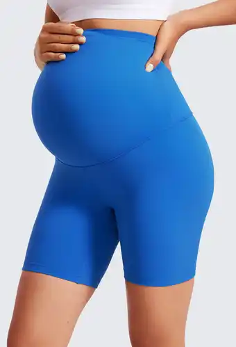 Walmart CRZ YOGA Womens Butterluxe Maternity Biker Shorts Pregnancy Yoga Workout Leggings 6 offer