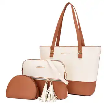 Walmart Sendfen Handbags for Women Shoulder Bags Tote Satchel Hobo 4pcs Purse Set offer