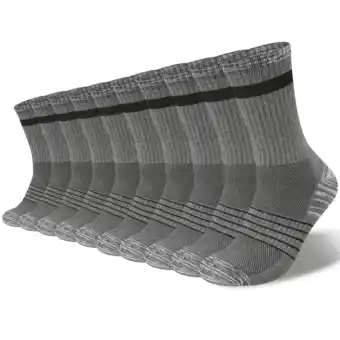 Walmart COOPLUS 12Pairs Mens Long Socks Lightweight Crew Hiking Socks offer
