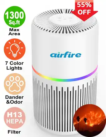 Walmart Air Purifiers for Home 1300sq.ft,HEPA Air Purifiers for Bedroom,Pollen,Wildfire,PetDander&Odor,KJ100 offer