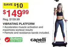 Dunham's Sports CAPELLI VIBRATING PLATFORM offer