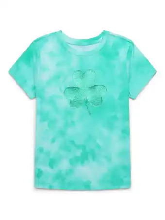 Walmart Way to Celebrate! Girls St. Patrick's Day Graphic T-Shirt with Short Sleeves, Sizes 4-18 offer