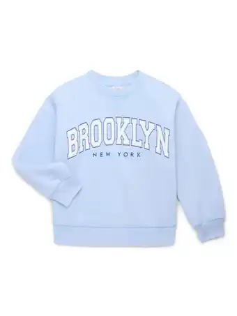 Walmart Wonder Nation Tween Girls City Graphic Crewneck Sweatshirt, Sizes 4-18 offer