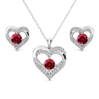 Walmart Cate & Chloe Forever January Birthstone 18k White Gold Women's Jewelry Set with Swarovski Crystals offer