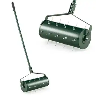 Walmart Costway 18 Manual Lawn Aerator Grass Aeration Tool Filled with Sand or Stone with Handle offer