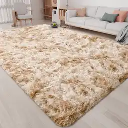 Walmart Cozydesg Soft Fluffy Modern Camel Area Rug, 8ft x 10ft offer