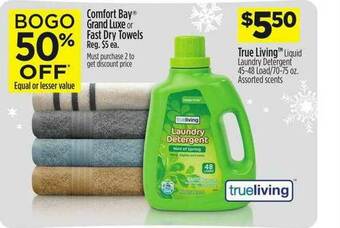 Dollar General True Living Liquid Laundry Detergent offer