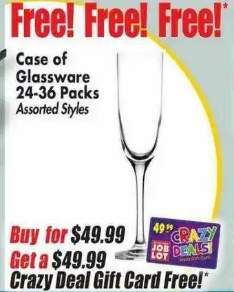 Ocean State Job Lot Case Of Glassware 24-36 Packs offer