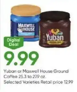 Stater Bros Yuban or Maxwell House Ground Coffee offer