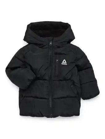 Walmart Reebok Toddler Unisex High Collar Puffer Jacket with Hood, Heavyweight, Sizes 12M-5T offer