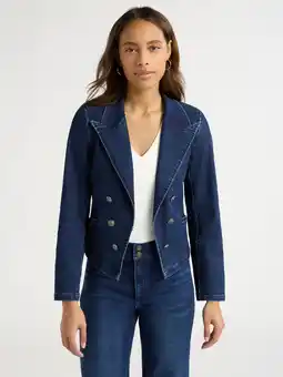 Walmart Sofia Jeans Women's Fitted Denim Blazer, Sizes XS-XXXL offer