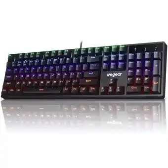 Walmart wegear Portable Mechanical Gaming Keyboard RGB Backlit wired Keyboard for Windows Laptop PC offer