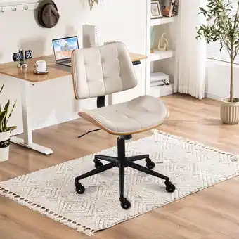 Walmart BFZ Height Adjustment and 360 Degree Rotation Office Desk Chair, Ivory offer