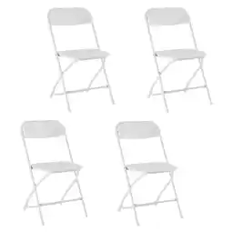Walmart CONCETTA Plastic Folding Chair Set of 6, 330LB Load Capacity Lightweight for Indoor/Outdoor, White offer