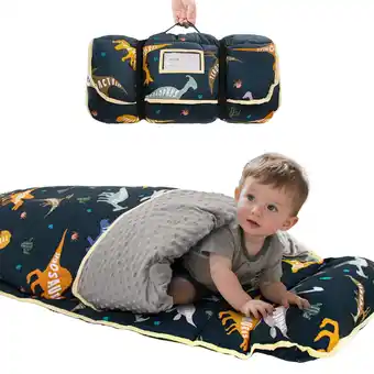 Walmart Primlect Nap Mat, 55 x 22 x 3, Thickened Kinder Mat with Removable Pillow, for Preschool & Ages 3+ offer