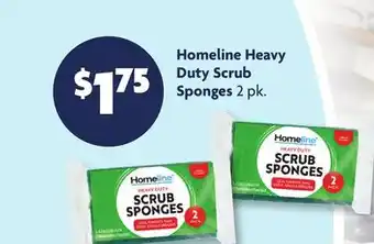 Family Dollar Homeline Heavy Duty Scrub Sponges offer