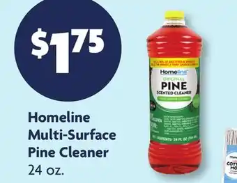 Family Dollar Homeline Multi-Surface Pine Cleaner offer
