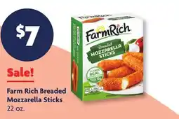 Family Dollar Farm Rich Breaded Mozzarella Sticks offer