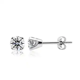 Walmart SuperJeweler 1 Carat Lab Grown Diamond Stud Earrings In 14K White Gold For Women offer