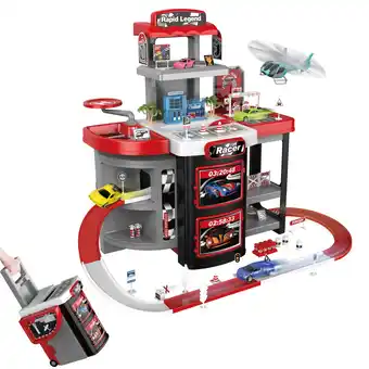 Walmart Bmag Race Track Set Garage Playset, Parking Garage Vehicle Playset Toys, Preschool Educational Gifts offer