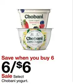 Target Select Chobani yogurt offer