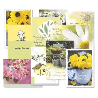 Walmart Current Get Well Greeting Cards Value Pack- Set of 20 (10 designs) Large 5 x 7, Sentiments Inside offer