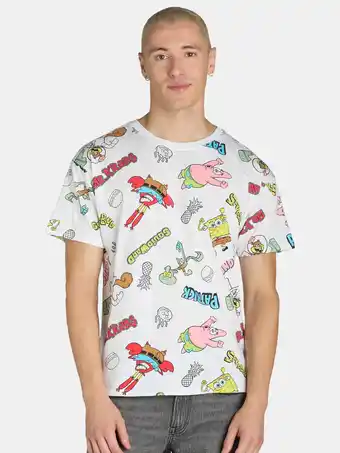 Walmart SpongeBob SquarePants Men's & Big Men's Graphic Print Tee with Short Sleeves, Sizes S-XL offer