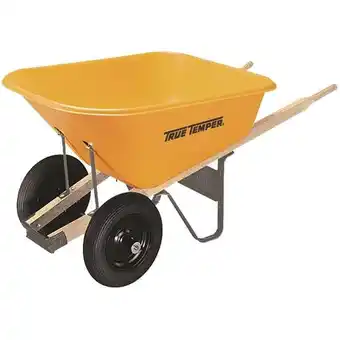 Walmart PatioPlus True Temper 8 cu ft Capacity Foldable Wheelbarrows with Dual Tires offer