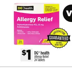 Dollar General DG health Allergy Relief offer