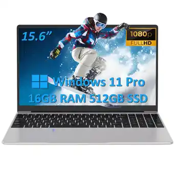 Walmart Auusda 15.6 Laptop Computer Intel N95 up to 3.4 GHz, 32GB DDR4 RAM, 1TB NVMe SSD, Windows 11 Pro offer