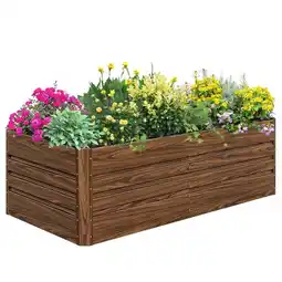 Walmart SnugNiture 6x3x2 ft Metal Raised Garden Bed Outdoor, Deep Root Planter Box for Vegetables, Flowers offer