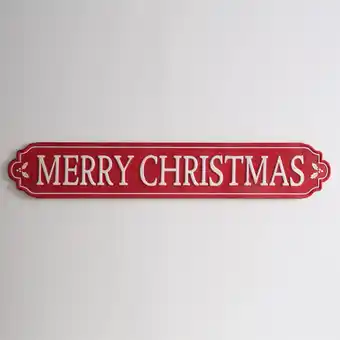 Walmart CTW Home Collection Metal Merry Christmas Street Sign, 42.5-inch Width, Holiday Season Decoration offer