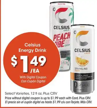 Ralphs Celsius Energy Drink offer
