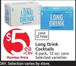 Vons Long Drink Cocktails offer