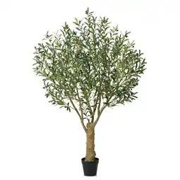 Walmart DR.Planzen 10FT Tall Big Artificial Olive Tree With Handmade Seagrass Basket, Green offer