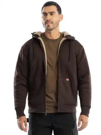 Walmart Wrangler Workwear Men's Full-Zip Fleece Hooded Work Jacket, S-3XL (Men's and Big Men's) offer